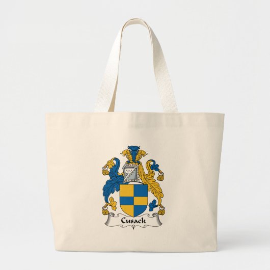 Cusack Family Crest Grote Tote Bag (Voorkant)