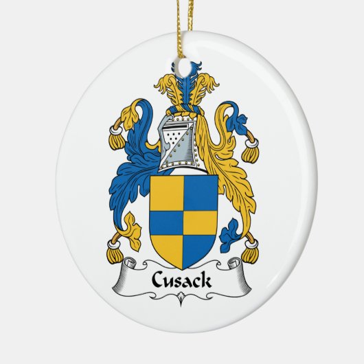 Cusack Family Crest Keramisch Ornament (Links)