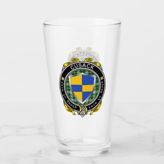Cusack Irish Shield Beer Glass Glas (Voorkant)