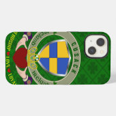 Cusack Irish Shield & Claddagh Personalized iPhone Hoesje (Achterkant horizontaal)