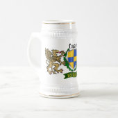 Cusack Irish Shield Gepersonaliseerde Bier Stein Bierpul (Voorkant links)