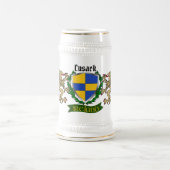 Cusack Irish Shield Gepersonaliseerde Bier Stein Bierpul (Center)