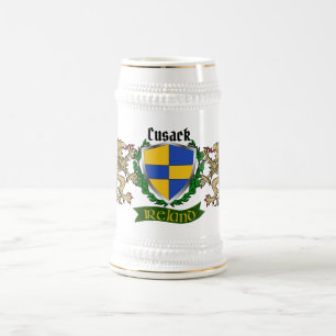 Cusack Irish Shield Gepersonaliseerde Bier Stein Bierpul