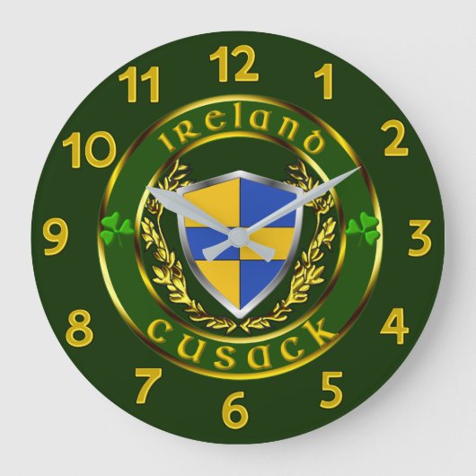 Cusack Irish Shield Grote Klok (Voorkant)