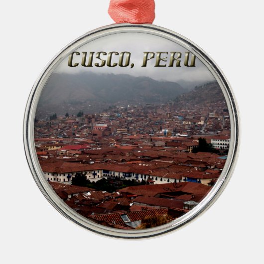Cusco City Skyline Peru Metalen Ornament (Voorkant)
