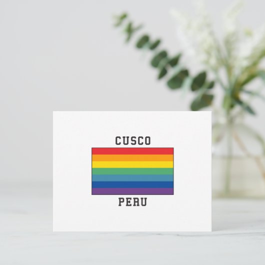Cusco, de Vlag van Peru Briefkaart (Staand voorkant)