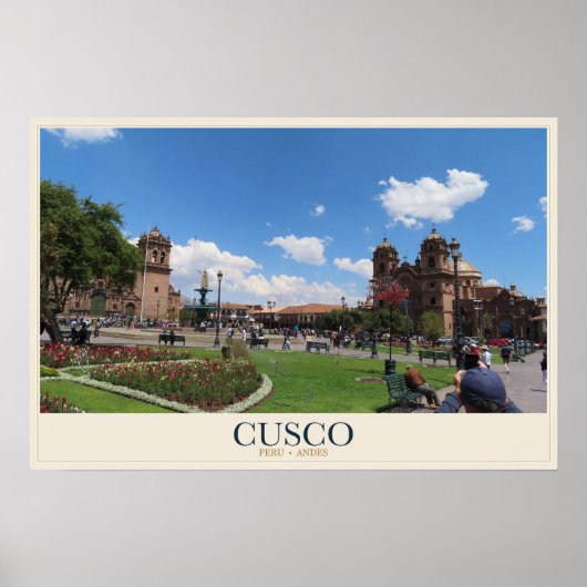 Cusco in het Andeslicht Poster (Voorkant)