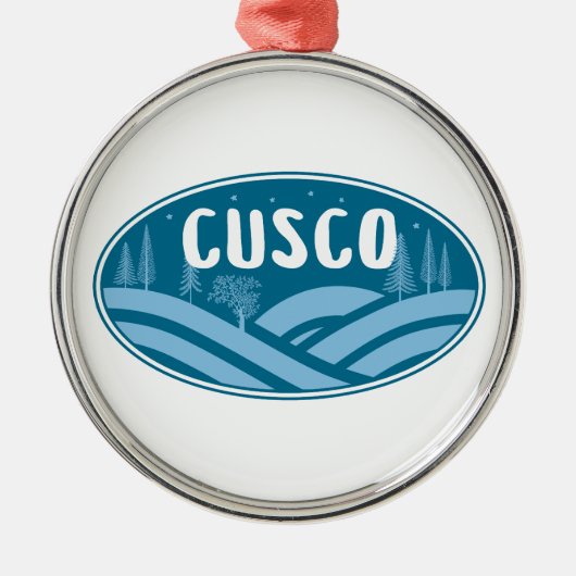 Cusco Peru Buitenactiviteiten Metalen Ornament (Voorkant)