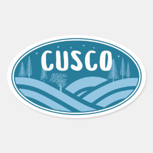 Cusco Peru Buitenactiviteiten Ovale Sticker