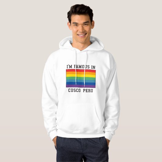 Cusco, Peru Flag Hoodie (Voorkant volledig)