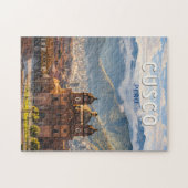 Cusco Peru Illustratie Reis Kunst Vintage Legpuzzel (Horizontaal)