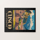 Cusco Peru Illustratie Reis Kunst Vintage Legpuzzel (Horizontaal)