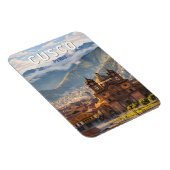 Cusco Peru Illustratie Reis Kunst Vintage Magneet (Rechterzijde)