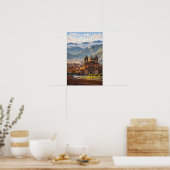 Cusco Peru Illustratie Reis Kunst Vintage Poster (Keuken)