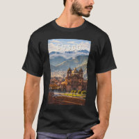Cusco Peru Illustratie Reis Kunst Vintage
