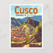Cusco Peru  Kunst Reizen Illustratie Briefkaart (Voorkant)