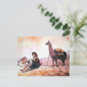 Cusco Peru Llama Afbeelding Briefkaart (Staand voorkant)