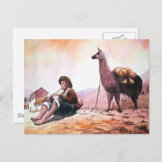 Cusco Peru Llama Afbeelding Briefkaart (Voorkant / Achterkant)