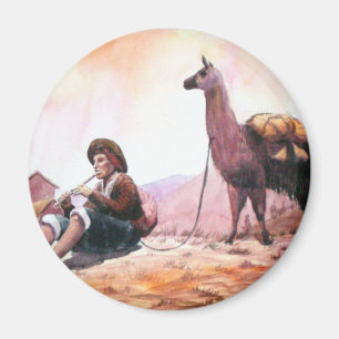 Cusco Peru Llama Afbeelding Magneet