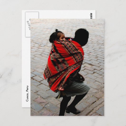 Cusco, Peru, moeder en kind Briefkaart (Voorkant / Achterkant)