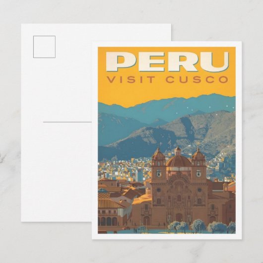 Cusco Peru Oude Reis  Briefkaart (Voorkant / Achterkant)