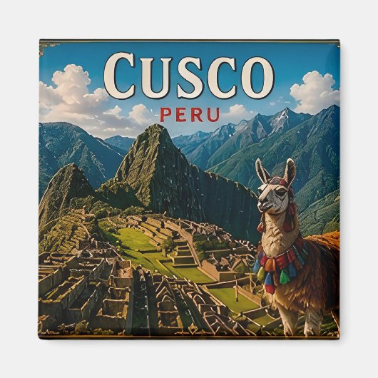 🧲 Cusco Peru Reis Souvenir Voor Avontuurlijke Tri Magneet (Voorkant)