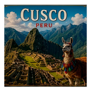 🧲 Cusco Peru Reis Souvenir Voor Avontuurlijke Tri Perfect Poster
