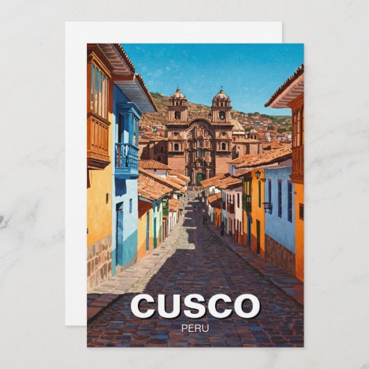 Cusco Peru Reizen Feestdagenkaart (Voorkant / Achterkant)