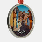 Cusco Peru Reizen Metalen Ornament (Rechts)