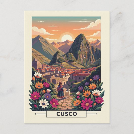 Cusco Peru Travel Briefkaart (Voorkant)