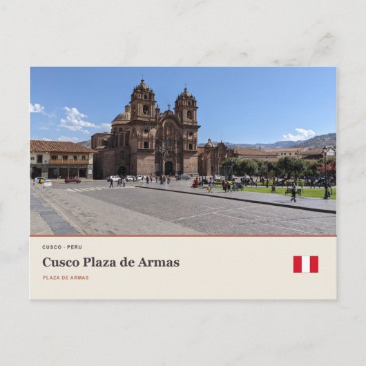 Cusco Plaza de Armas Briefkaart (Voorkant)