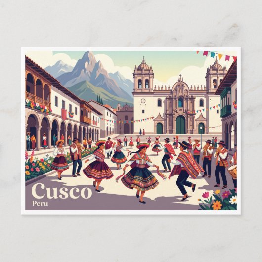 Cusco Plaza de Armas Peru Briefkaart (Voorkant)