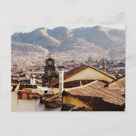 Cusco Skyline op Briefkaart (Voorkant)
