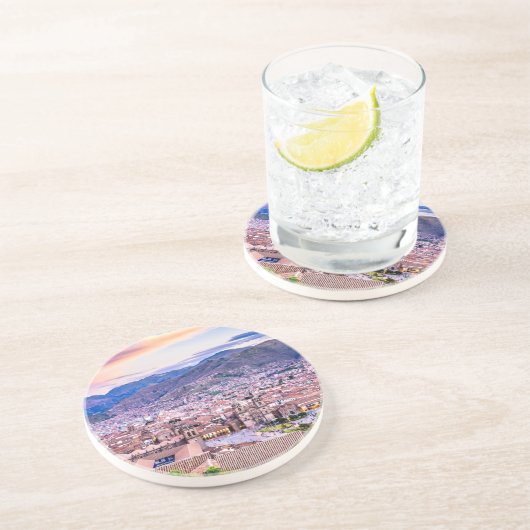 Cusco Zandsteen Onderzetter (Zijkant)