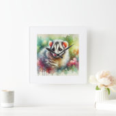 Cuscus Serenity 230824AREF134 - Watercolor Vierkante Klok (Huis)