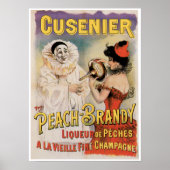 Cusenier Peach Brandy  Wine & Art Poster (Voorkant)