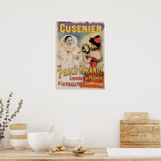 Cusenier Peach Brandy  Wine & Art Poster (Keuken)