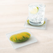 Cushaw squash glazen onderzetter (Schuin)