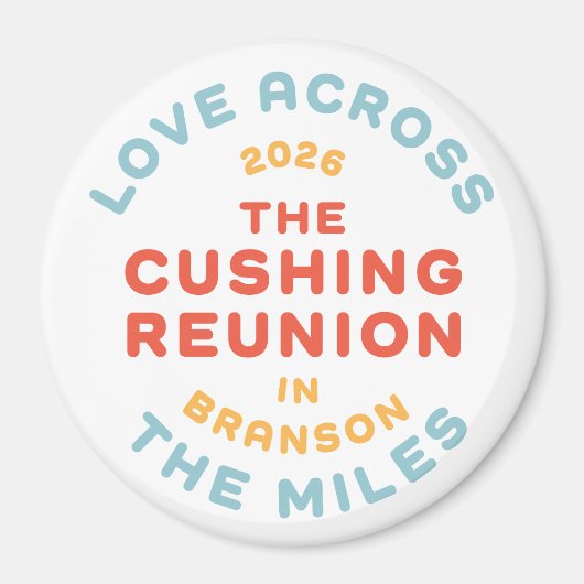 Cushing Reunion Circle Lockup Magneet (Voorkant)