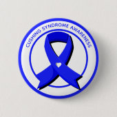 Cushing Syndroeness Blue Ribbon Ronde Button 5,7 Cm (Voorkant)