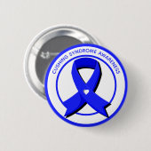 Cushing Syndroeness Blue Ribbon Ronde Button 5,7 Cm (Voorkant /achterkant)