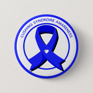 Cushing Syndroeness Blue Ribbon Ronde Button 5,7 Cm