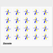 Cushing Syndrome Awareness Ribbon on Janz Vierkante Sticker (Vel)