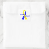 Cushing Syndrome Awareness Ribbon on Janz Vierkante Sticker (Tas)
