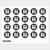 Cushing-syndroom krijger ronde sticker (Vel)