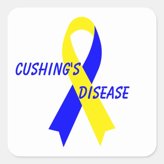 Cushing's Disease Awareness Ribbon van Janz Vierkante Sticker (Voorkant)