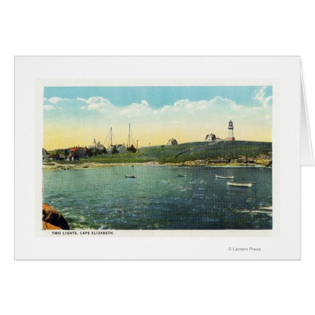 Cushing's Island Uitzicht of White Head (Voorkant Horizontaal)