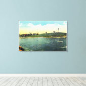 Cushing's Island Uitzicht of White Head Canvas Afdruk (Insitu (Houten vloer))