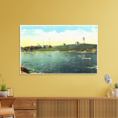 Cushing's Island Uitzicht of White Head Canvas Afdruk (Insitu (Woonkamer))