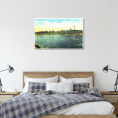 Cushing's Island Uitzicht of White Head Canvas Afdruk (Insitu (Slaapkamer))